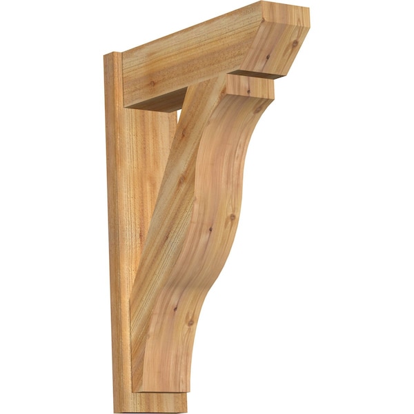 Ekena Millwork Funston Slat Rough Sawn Outlooker, Western Red Cedar, 8"W x 26"D x 38"H OUT08X26X38FST06RWR - main